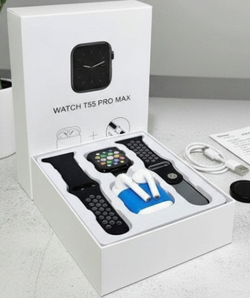 RELOJ T55 PRO MAX  + AIRPODS